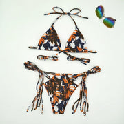 Graphic Print Versatile Stringy Bikini